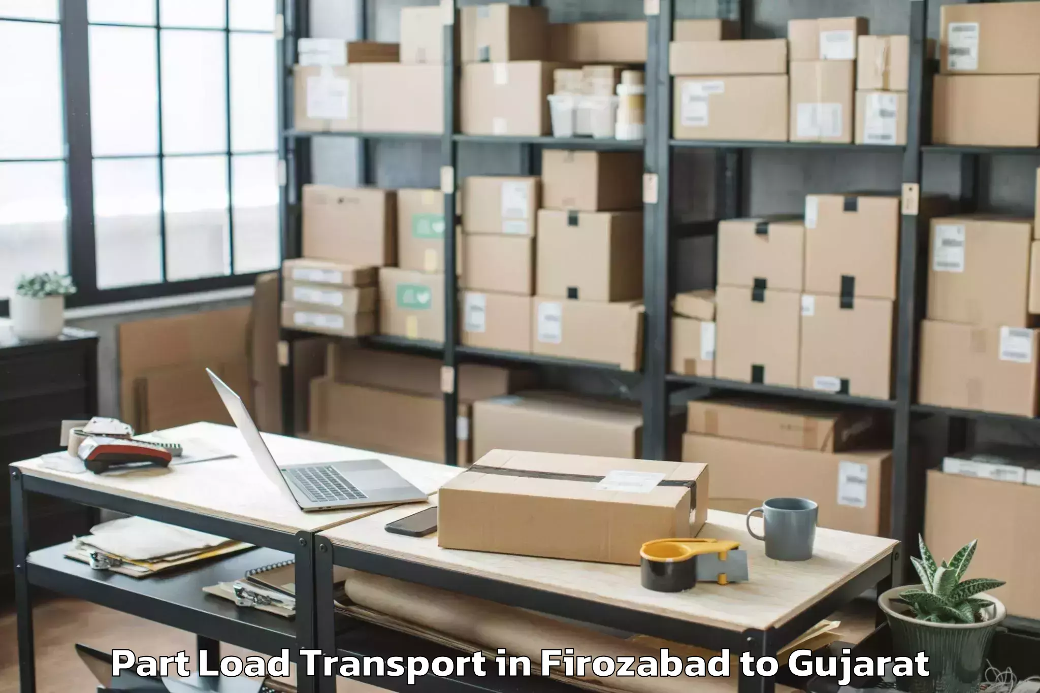 Firozabad to Vallabh Vidyanagar Part Load Transport